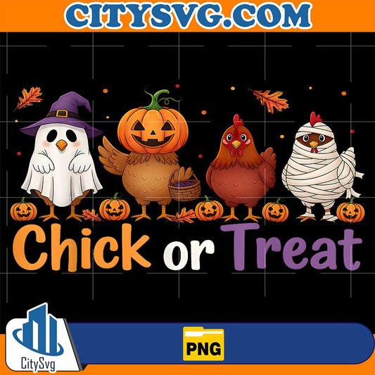 Chick-Or-Treat-Halloween-Witch-Spooky-Chicken-Farmer-Png
