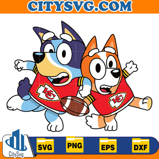 Kansas City Chiefs Bluey Svg