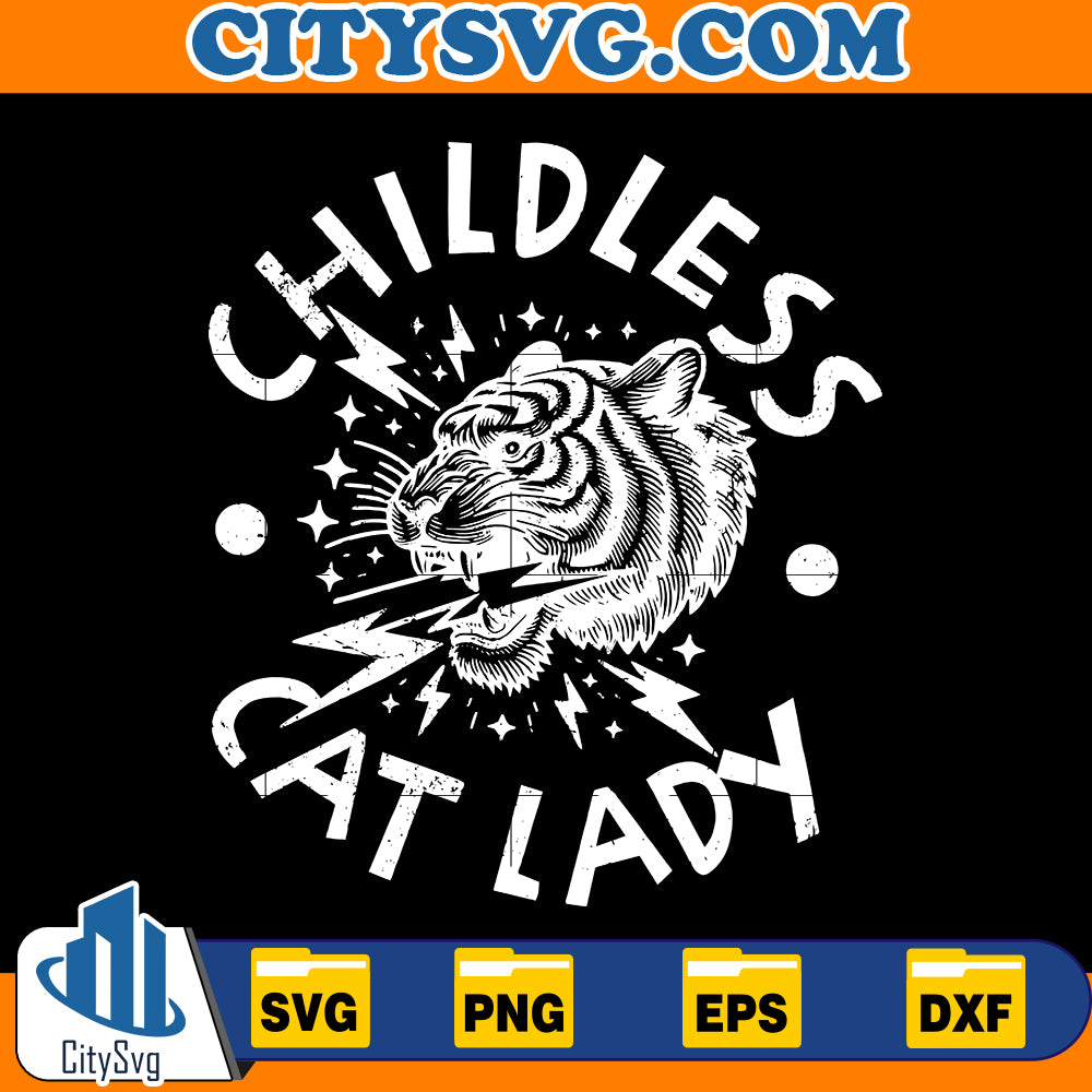 Childless Cat Lady Kamala Harris Svg