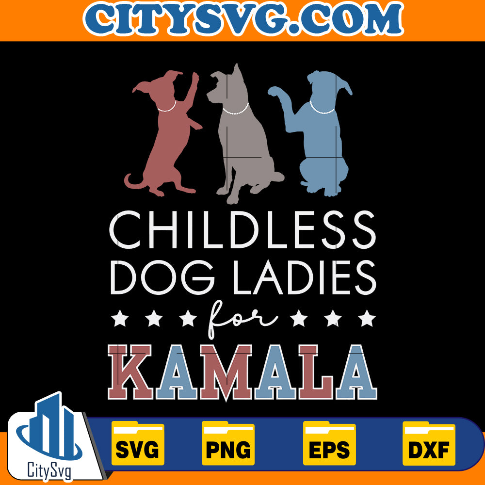 Childless Dog Lady Harris Svg