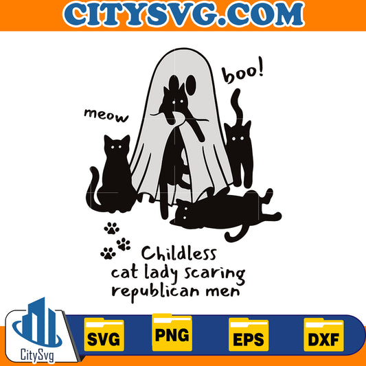 Childless cat lady Halloween Svg