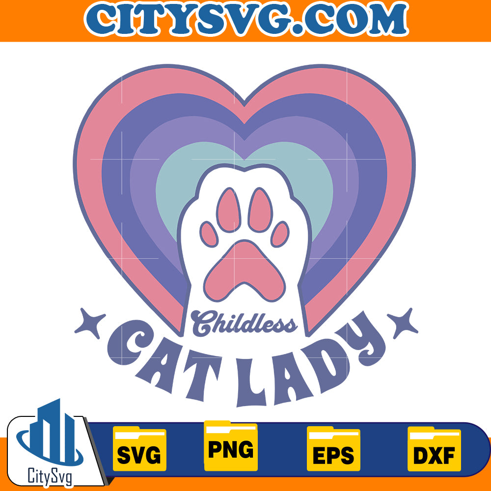 Childless cat lady for kamala Svg