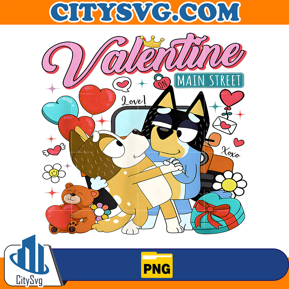 Chili-And-Bandit-Blue-Dog-Valentine-Valentine-On-Main-Street-Png