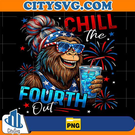 Chill-The-Fourth-Out-Bigfoot-4th-Of-July-Png