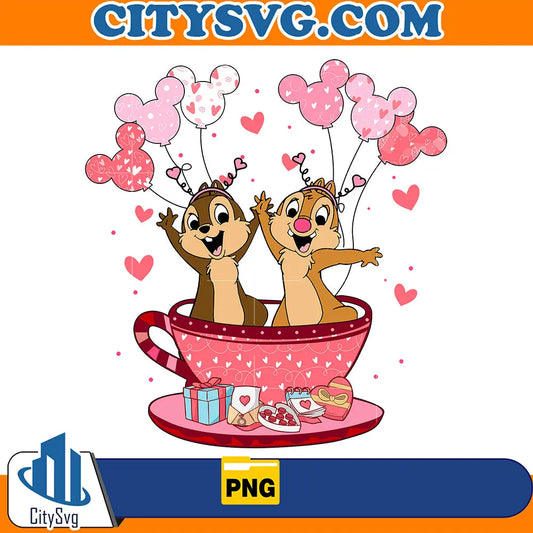 ChipAndDaleLoveCupCoffeeValentinePng