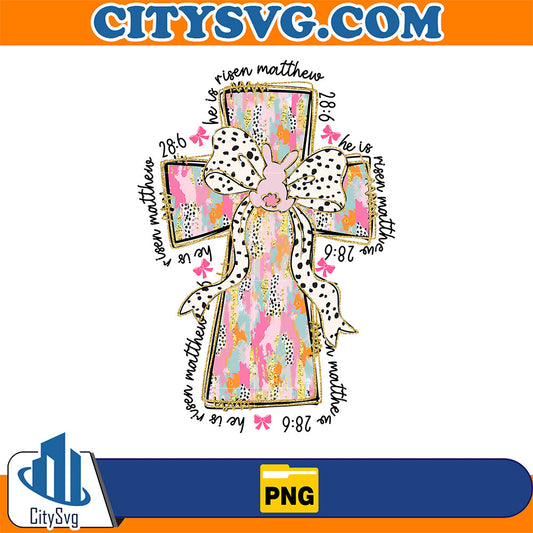 Christian-Cross-Png-Matthew-28-6-He-Is-Risen-Cross-Png-Easter-Religious-Cross-Png