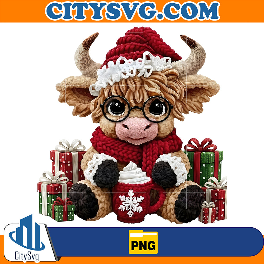 Christmas-Cow-Latch-Hook-Crochet-Png