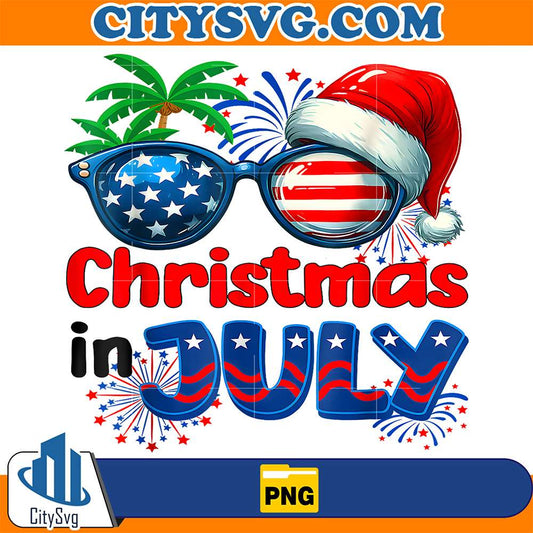 Christmas-In-July-Summer-Beach-Hawaii-Santa-USA-Flag-Png