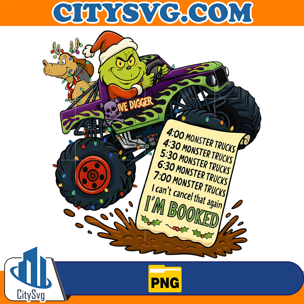 Christmas-Monster-Truck-I-m-Booked-I-Can-t-Cance-l-That-Again-Png-Grinch-And-Max-Dog-On-Jeep-Png