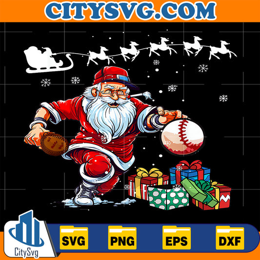 Christmas-Santa-Claus-Baseball-Pitcher-Xmas-Svg