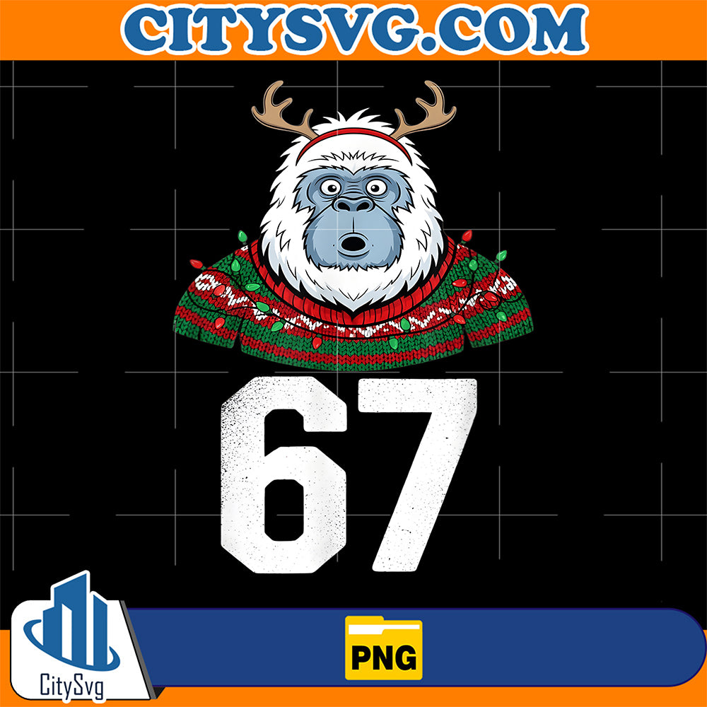 Christmas-Yeti-Gorilla-Reindeer-67-Png