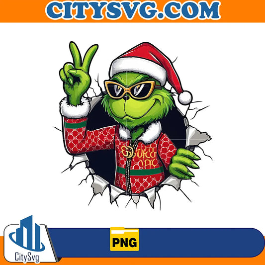 ChristmasGrinchSantaHatPng