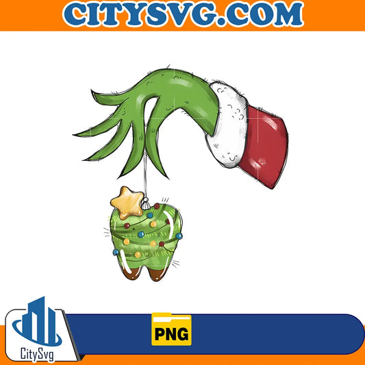 ChristmasLightsToothDentalGrinchPng