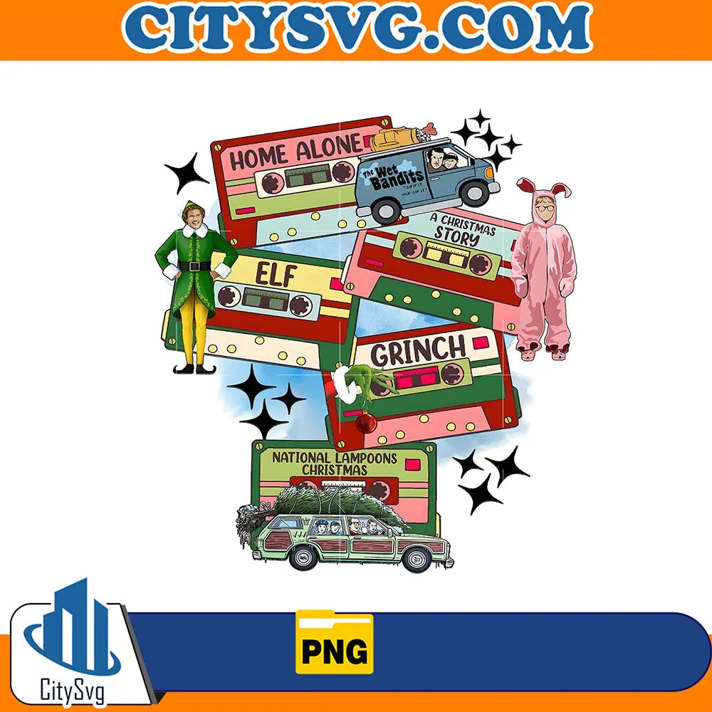 ChristmasMovieCassetteTypeGrinchELFPng_1