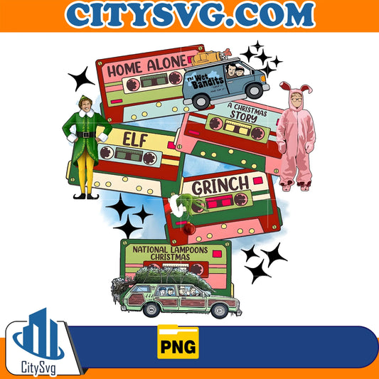 ChristmasMovieCassetteTypeGrinchElfPng