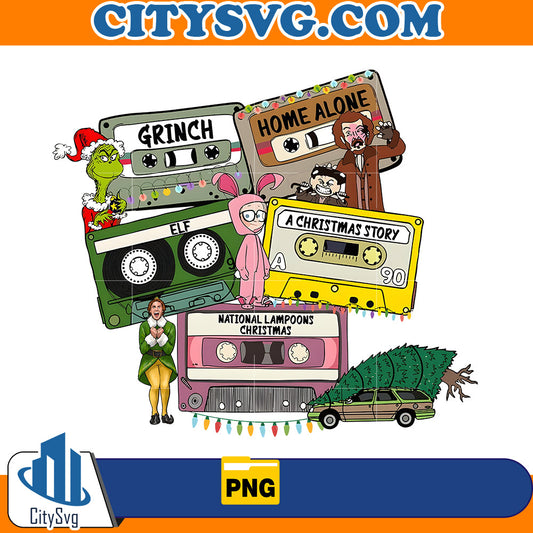 Christmas Moives Cassette Png CitySvg