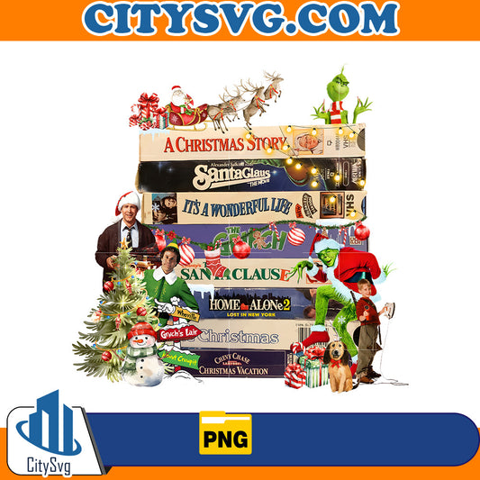 Christmas Movies VHS Png CitySvg