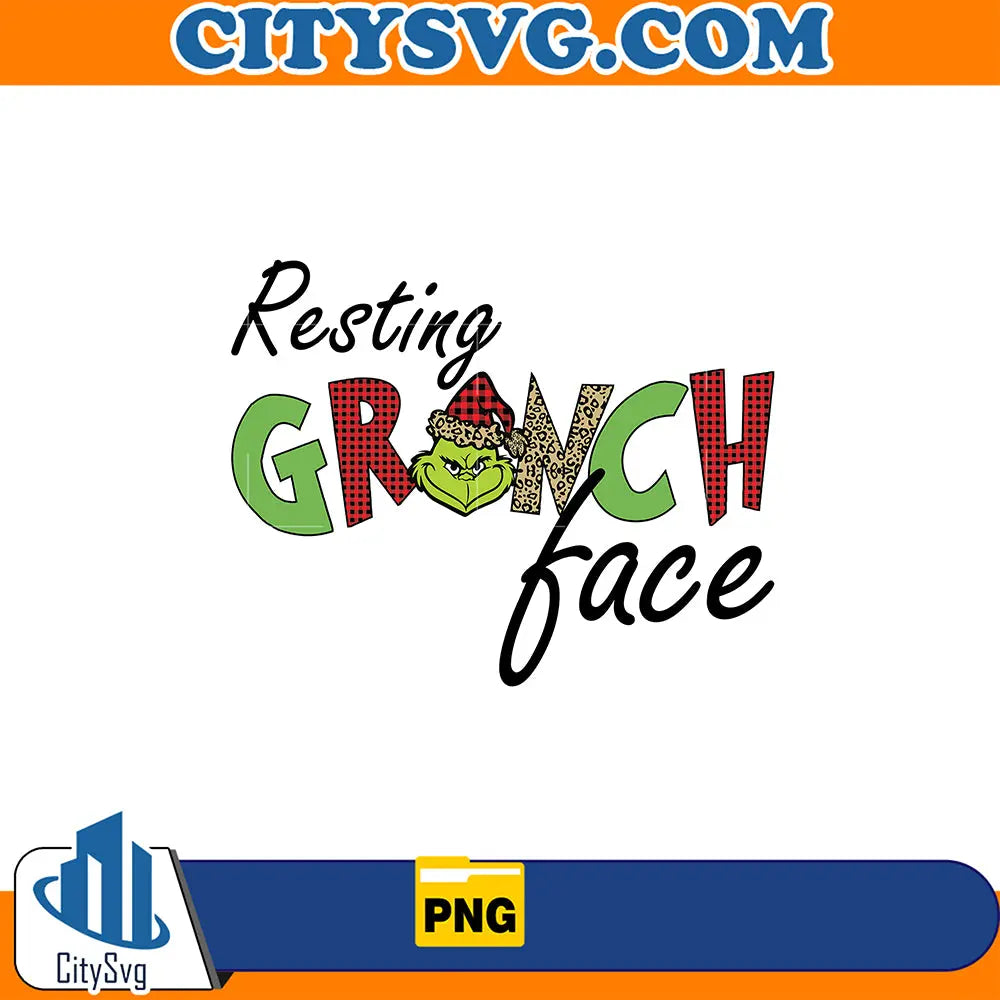 ChristmasRestingGrinchFacePng