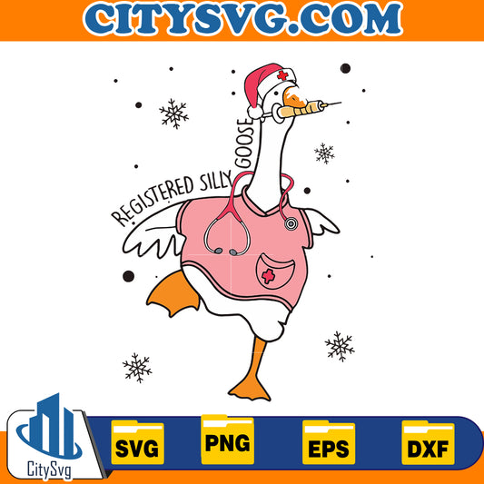 Christmas Silly Goose Registered Nurse Svg