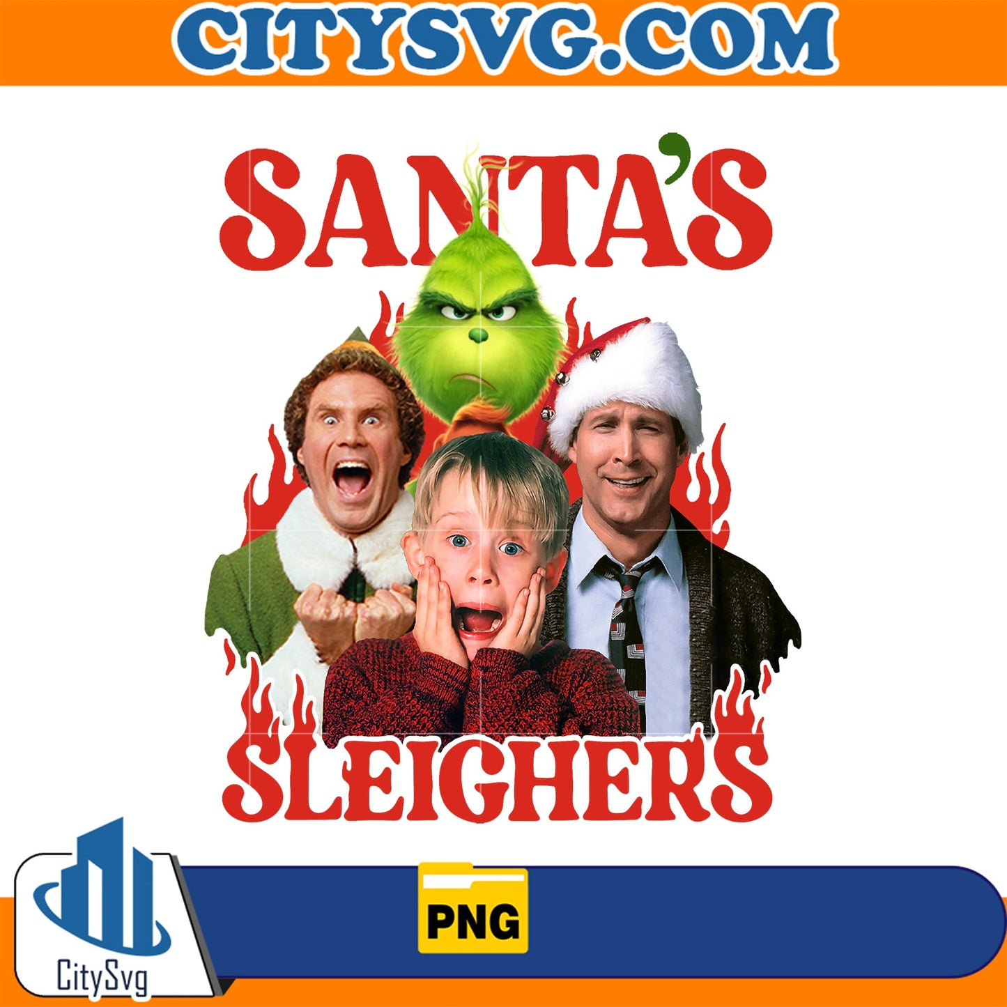 Santa's Sleighers Png CitySvg