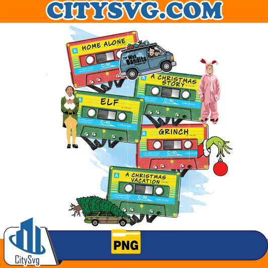 Christmas Moives Cassette Png CitySvg