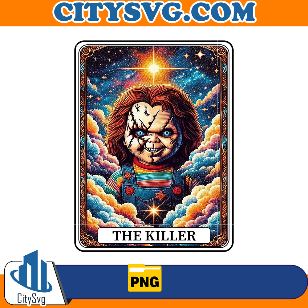 Horror tarot card Chucky The Killer Png