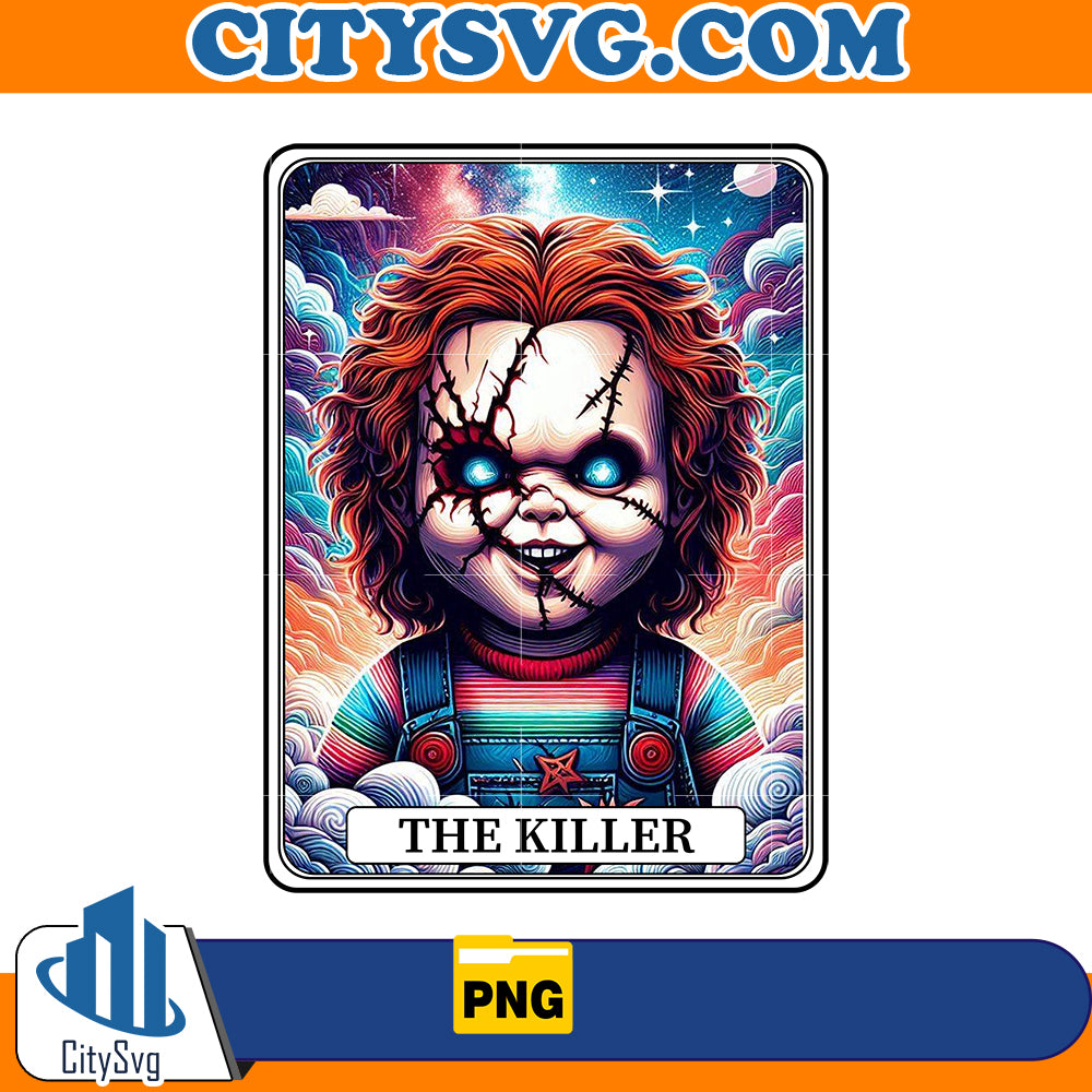 Horror tarot card Chucky The Killer Png