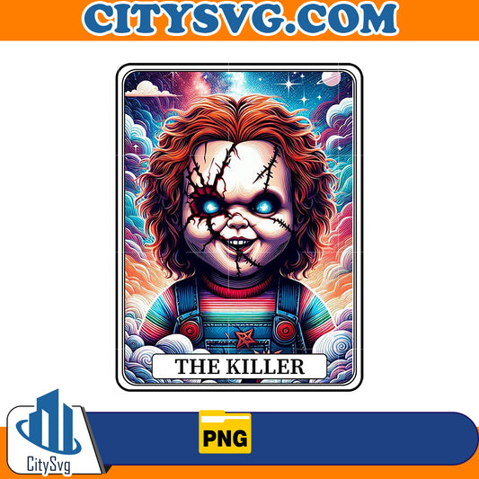 Horror tarot card Chucky The Killer Png