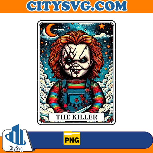 Horror tarot card Chucky The Killer Png