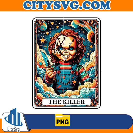 Horror tarot card Chucky The Killer Png