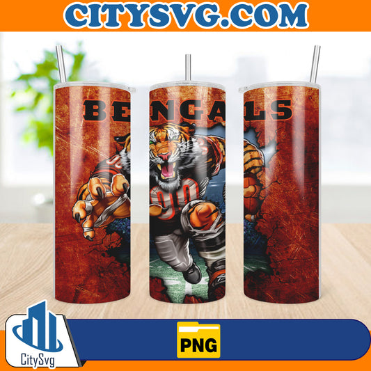 CincinnatiBengals20ozSkinnyTumblerWrapPng