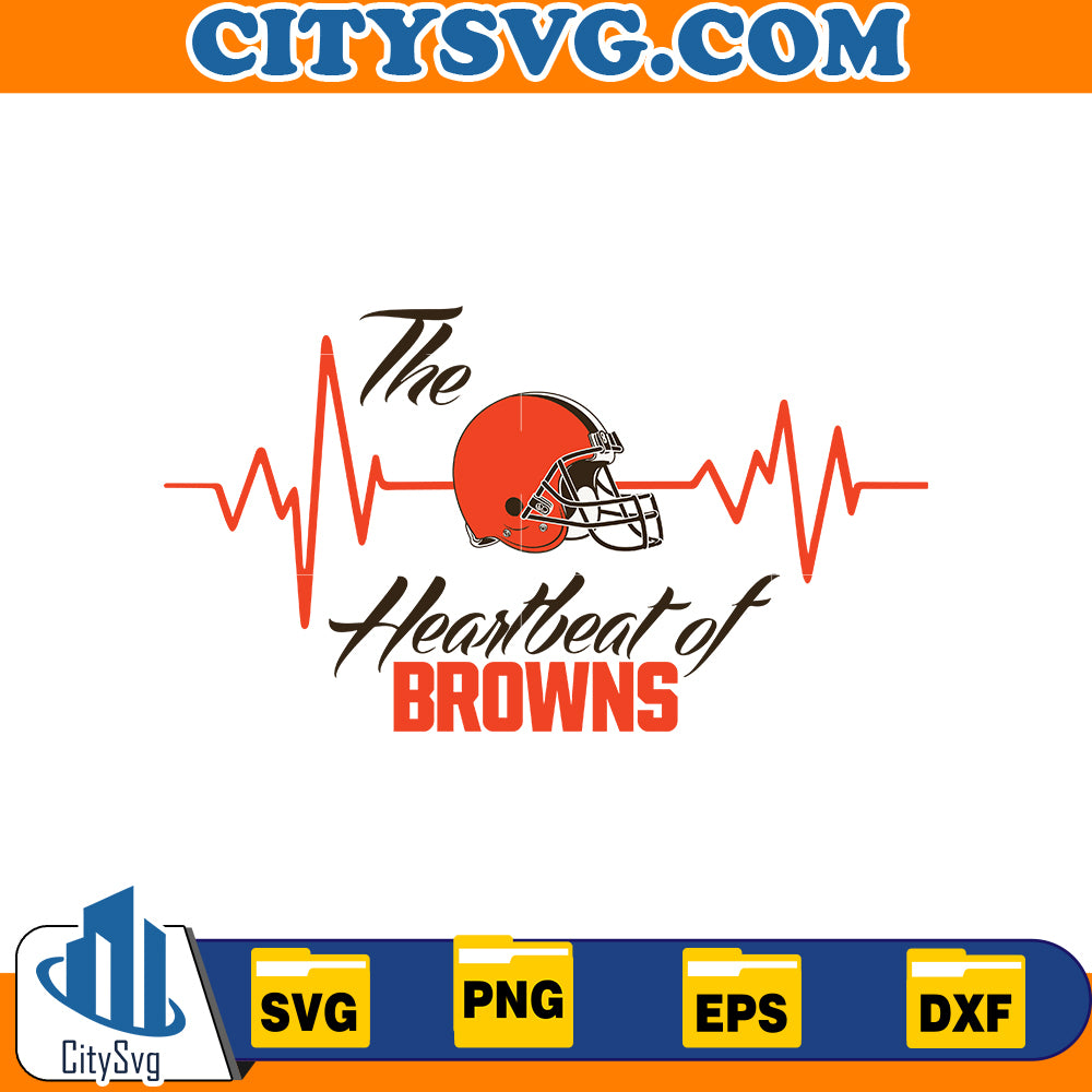 The Heartbeat of Cleveland Browns Svg