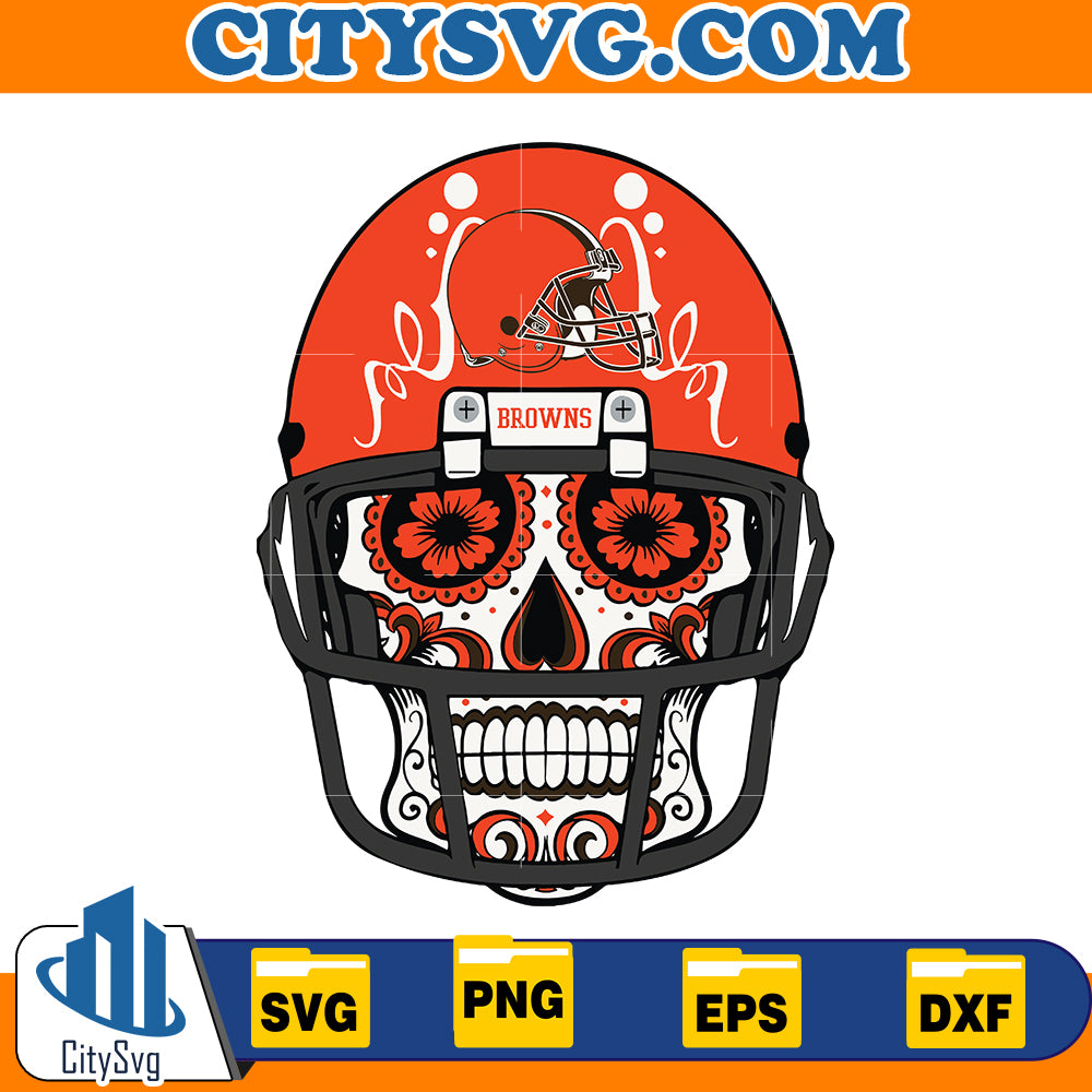 Skull Cleveland Browns Svg