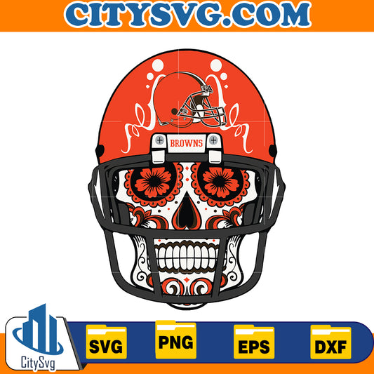 Skull Cleveland Browns Svg