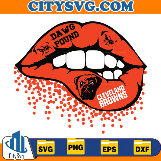 Lips Cleveland Browns Svg