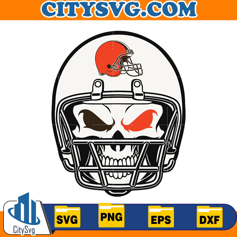 Skull Cleveland Browns Svg