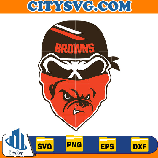 Skull Cleveland Browns Svg