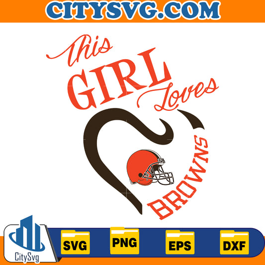 This Girl Loves Cleveland Browns Svg