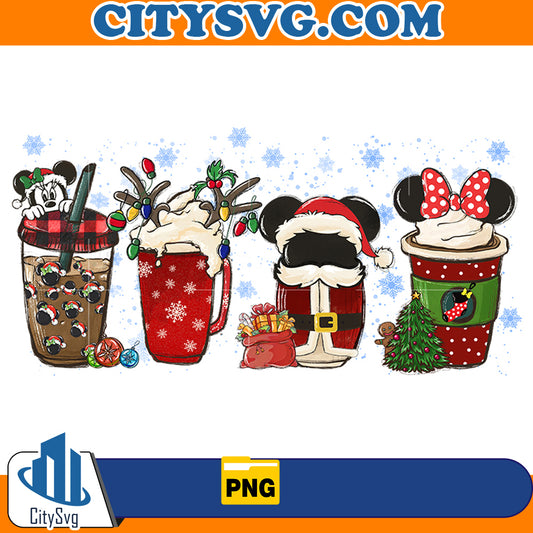 Minnie Christmas Coffee Png