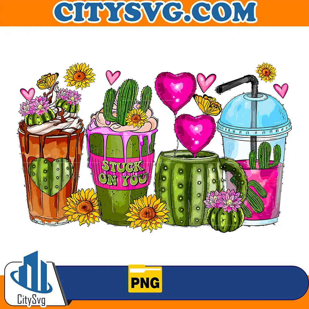 CoffeeStuckOnYouValentineSublimationPng