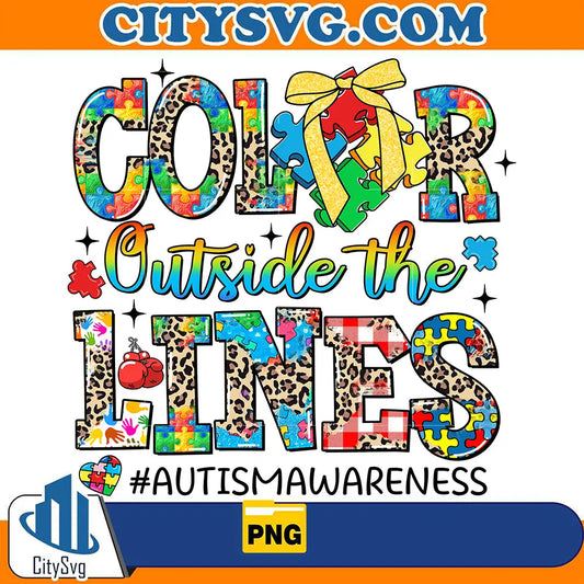 ColorOutsideTheLinesAutismAwarenessPng