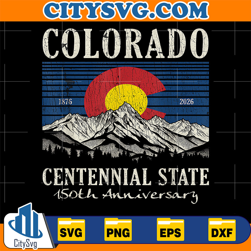 Colorado-Centennial-State-150th-Anniversary-Svg
