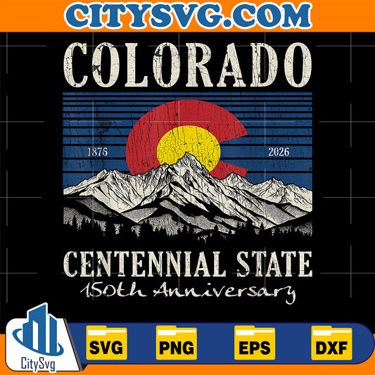 Colorado-Centennial-State-150th-Anniversary-Svg