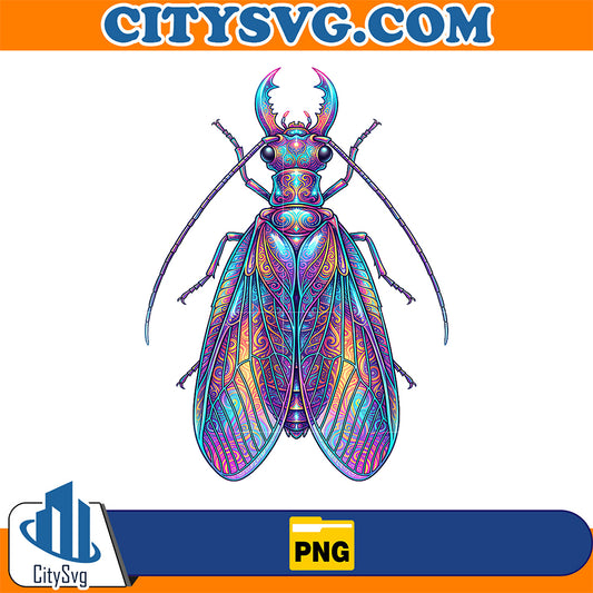 Colorful-Psychedelic-Beetle-Png