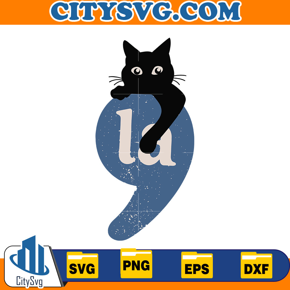 Comma La Cat Svg