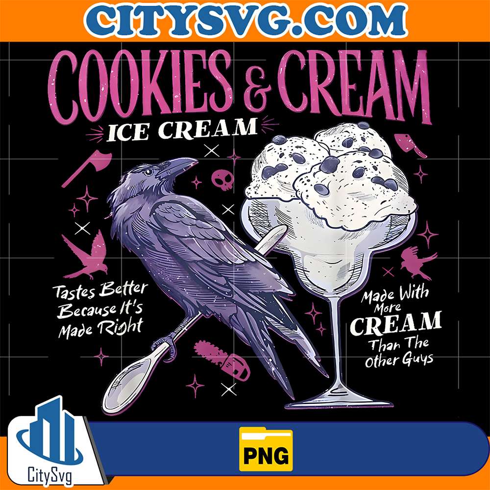 Cookie-Cream-Ice-Cream-Butcher-Blackbird-Png