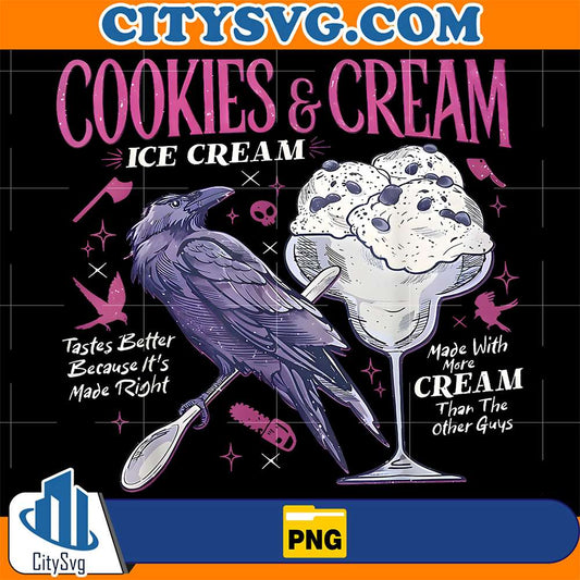 Cookie-Cream-Ice-Cream-Butcher-Blackbird-Png