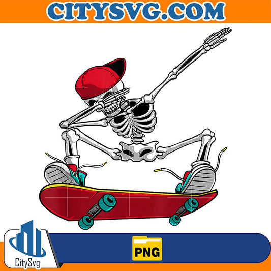 Cool Skeleton Skateboarder Png CitySvg