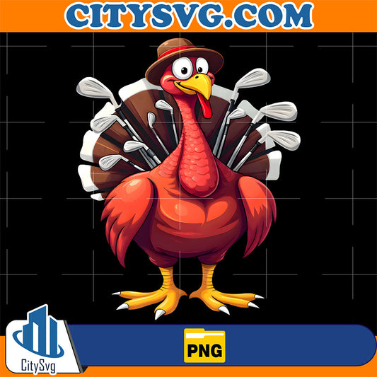 Cool-Thanksgiving-Golf-Player-Turkey-Golfing-Fall-Autumn-Png