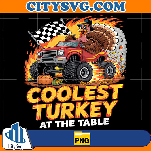 Coolest-Turkey-at-Table-Monster-Truck-Turkey-Thanksgiving-Png